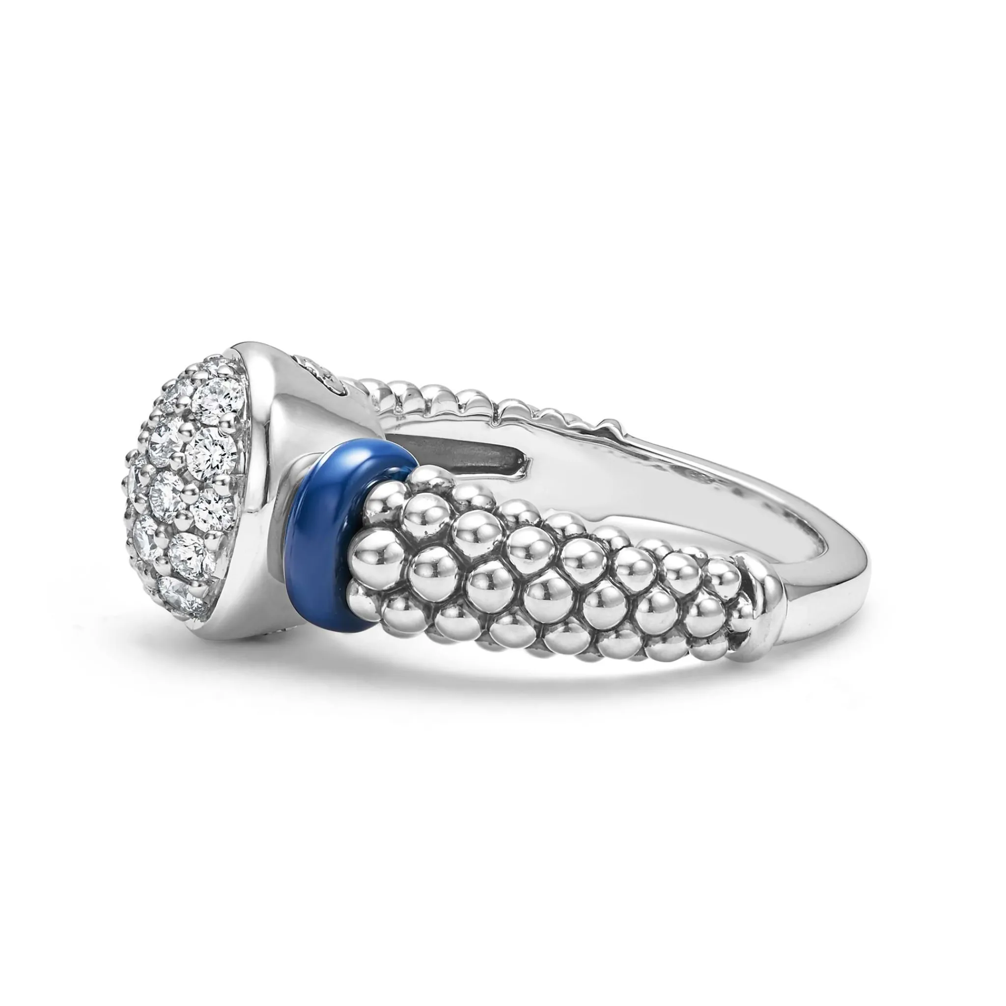 Best LAGOS Oval Ceramic Caviar Diamond Ring