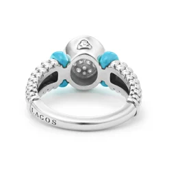 Cheap LAGOS Oval Ceramic Caviar Diamond Ring