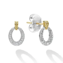 Fashion LAGOS Oval Drop Diamond Earring