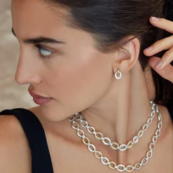 Fashion LAGOS Oval Drop Diamond Earring