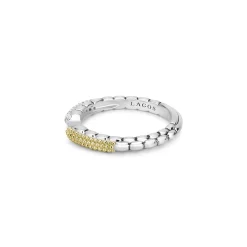 New LAGOS Pearl And Diamond Ring Gift Set