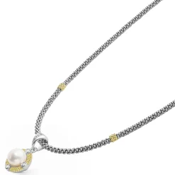 Sale LAGOS Pearl Diamond Caviar Necklace