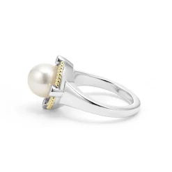 Shop LAGOS Pearl Diamond Ring
