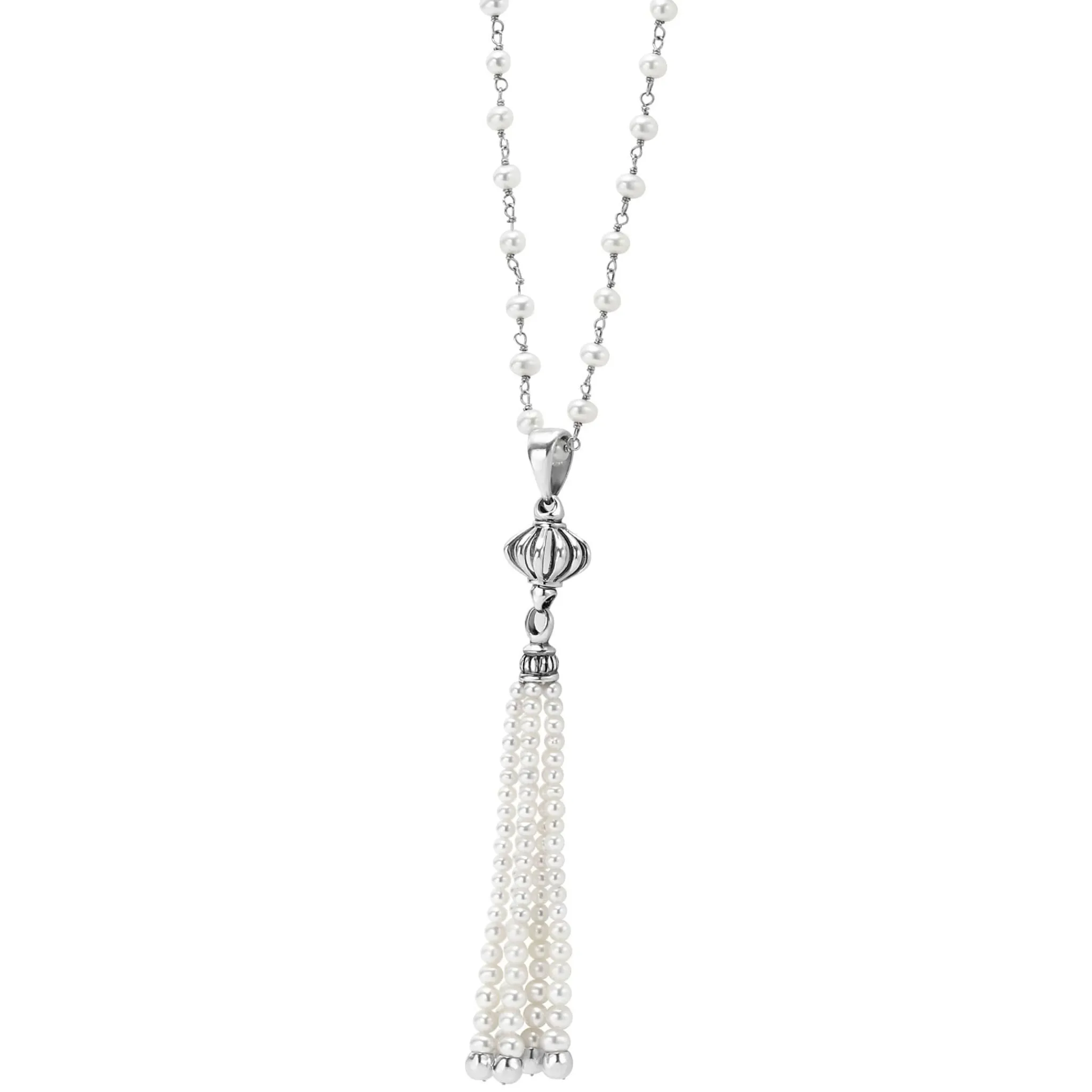 Hot LAGOS Pearl Tassel Pendant Necklace