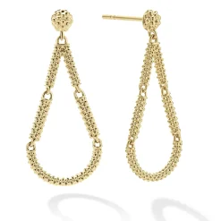 Shop LAGOS Petite 18K Gold Superfine Caviar Tear Drop Earrings