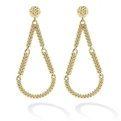 Shop LAGOS Petite 18K Gold Superfine Caviar Tear Drop Earrings