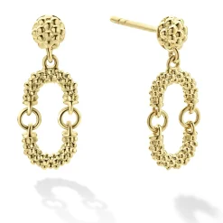 Fashion LAGOS Petite 18K Gold Superfine Caviar Drop Earrings