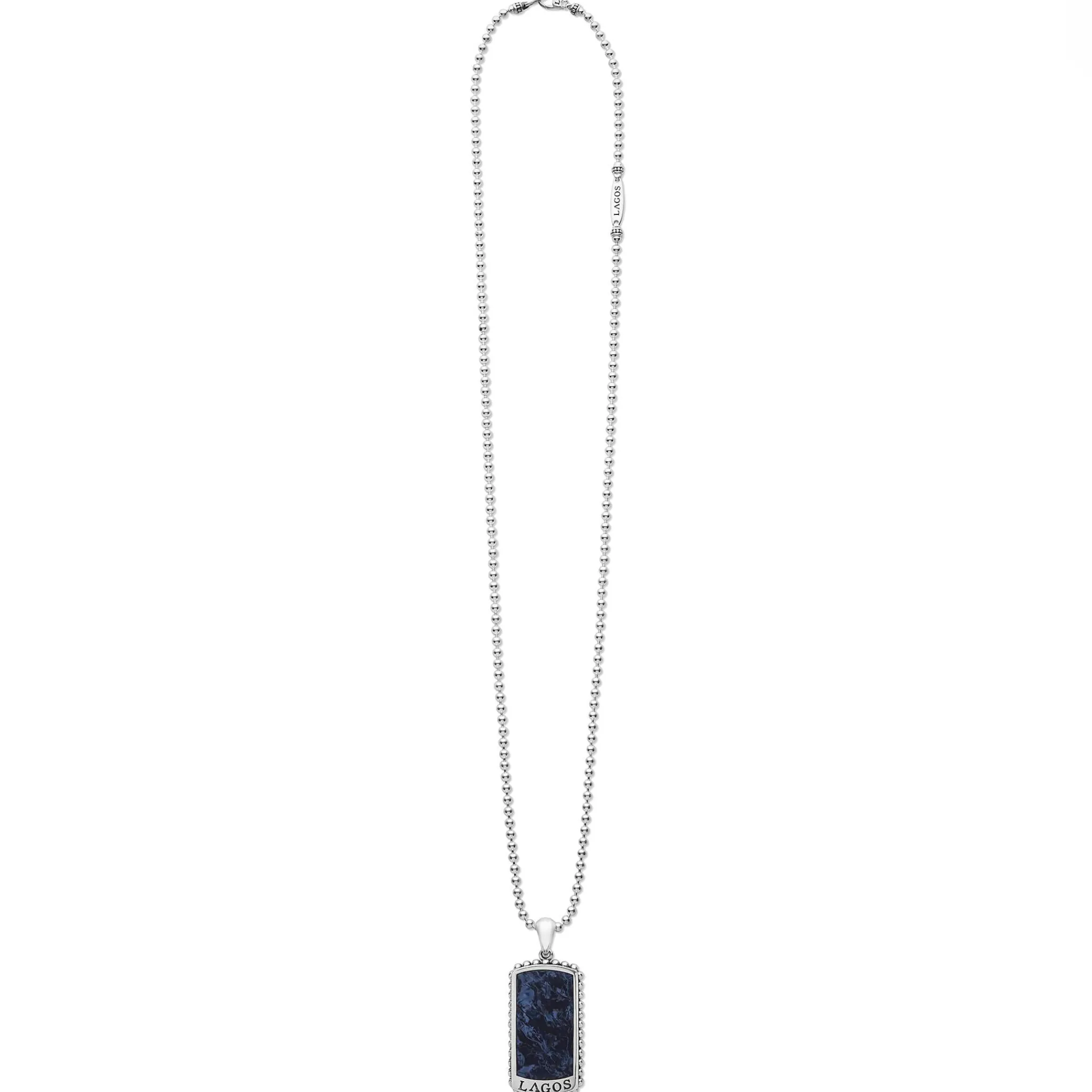 Hot LAGOS Pietersite Tag Amulet Necklace