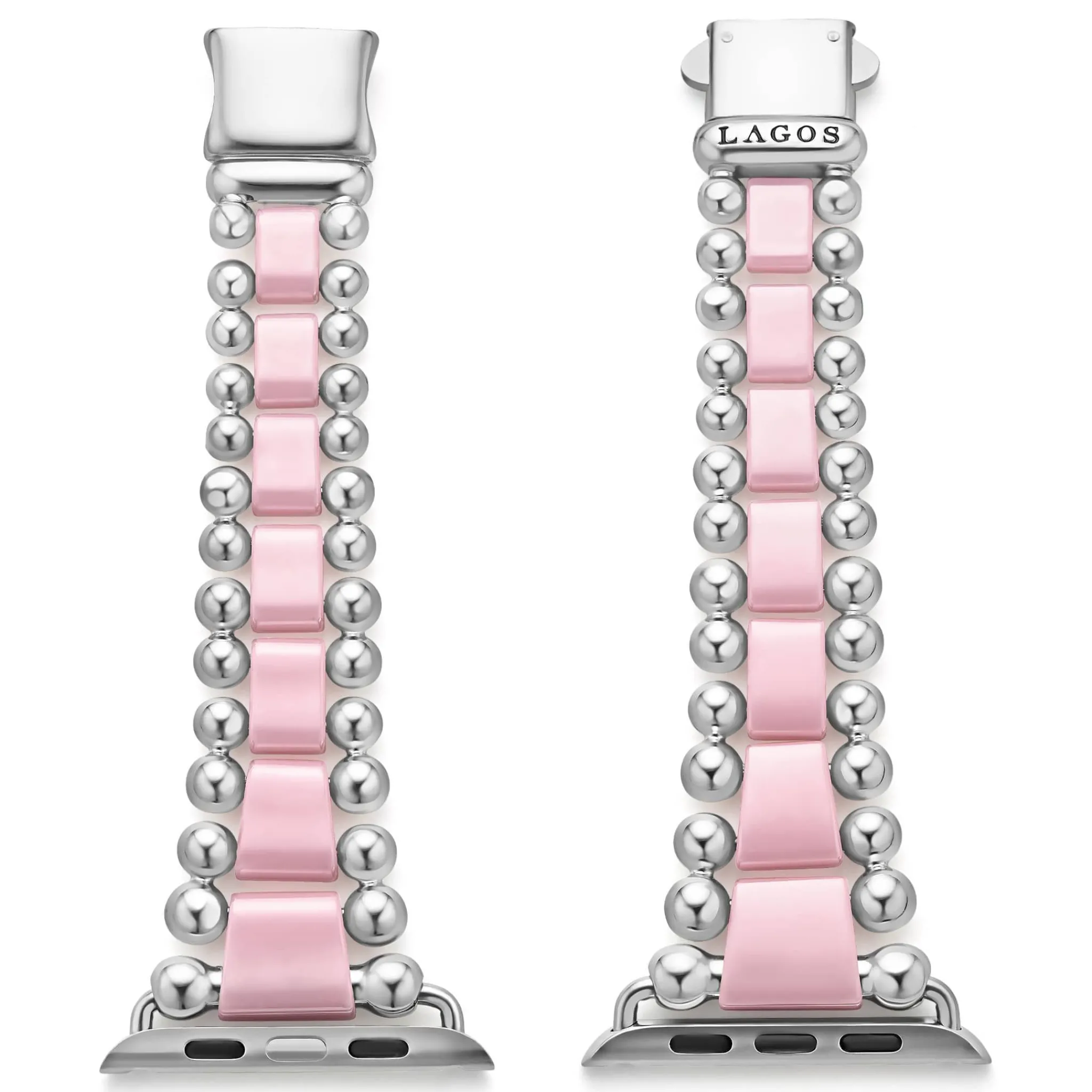 Best LAGOS Pink Ceramic And Stainless Steel Watch Bracelet-42-49Mm