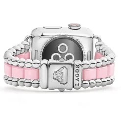 Fashion LAGOS Pink Ceramic And Stainless Steel Watch Bracelet-38-45Mm