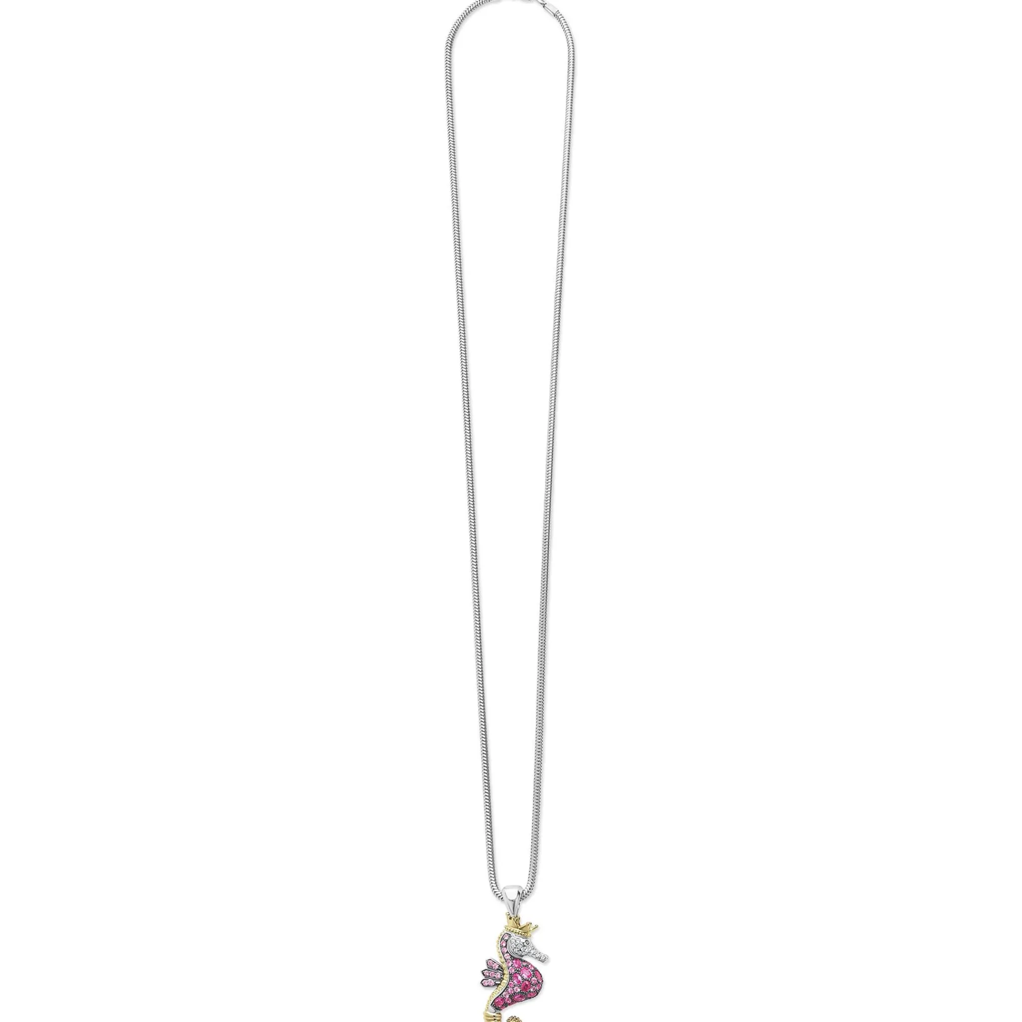 Store LAGOS Pink Sapphire And Diamond Seahorse Pendant Necklace