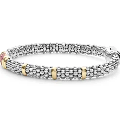 Hot LAGOS Pink Sapphire Caviar Bracelet | 6Mm
