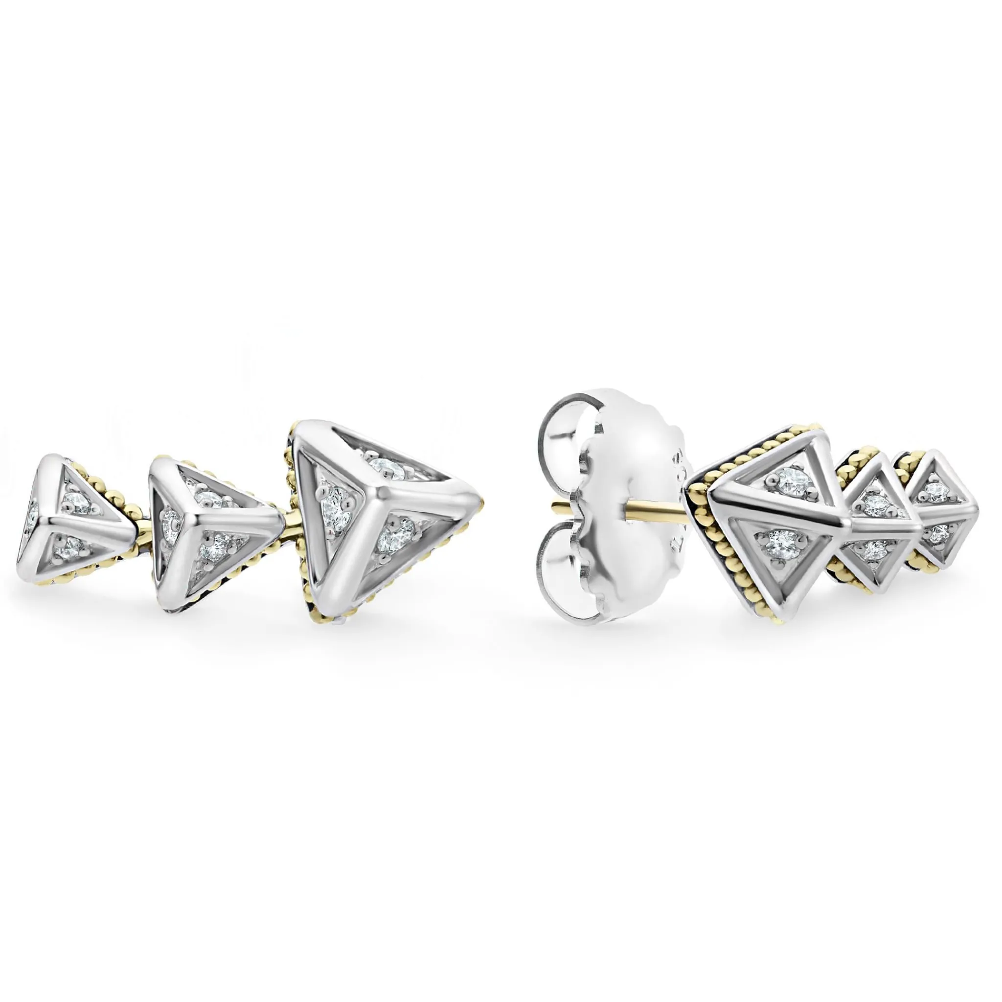 Online LAGOS Pyramid Crawler Diamond Studs