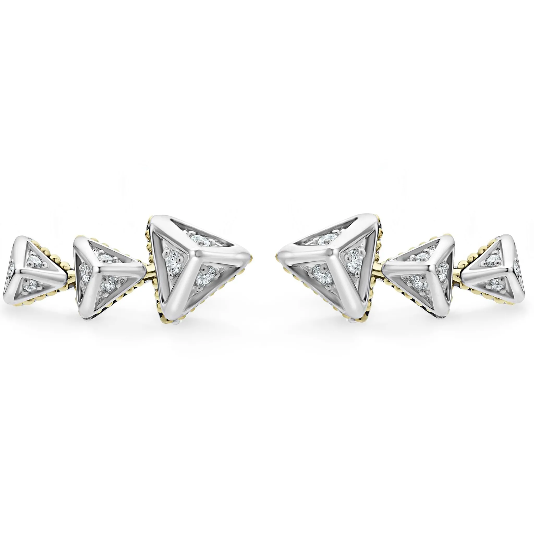 Online LAGOS Pyramid Crawler Diamond Studs