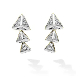 Online LAGOS Pyramid Crawler Diamond Studs