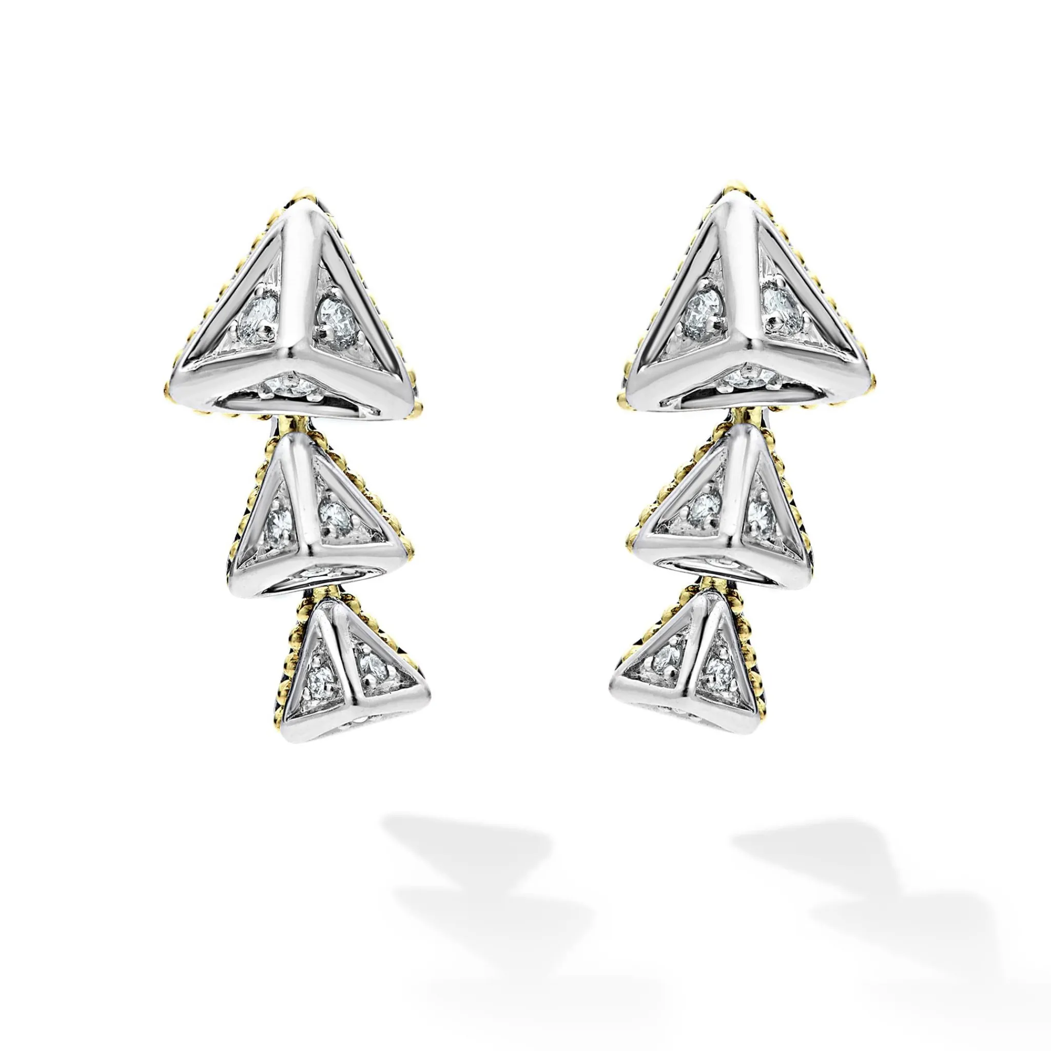 Online LAGOS Pyramid Crawler Diamond Studs