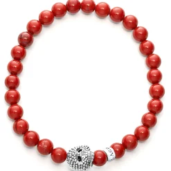 Shop LAGOS Red Jasper Skull Bracelet
