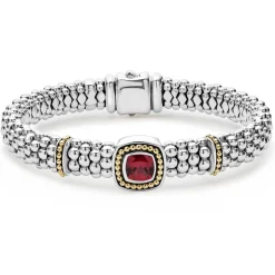 New LAGOS Rhodolite Garnet Caviar Bracelet | 9Mm