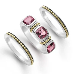 Hot LAGOS Rhodolite Garnet Stacking Rings