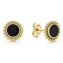 Cheap LAGOS Round Onyx Stud Earrings