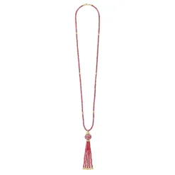 New LAGOS Ruby And Diamond Tassel Pendant Necklace