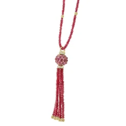 Outlet LAGOS Ruby And Diamond Tassel Pendant Necklace