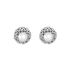 Discount LAGOS Silver Beaded Front-Back Earrings