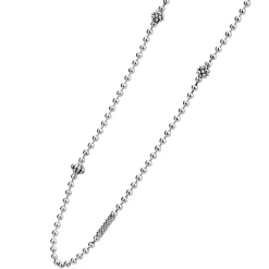 Shop LAGOS Silver Caviar Beaded Necklace