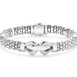 Outlet LAGOS Silver Caviar Buckle Bracelet | 9Mm