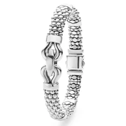 Outlet LAGOS Silver Caviar Buckle Bracelet | 9Mm
