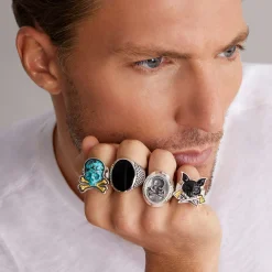 Sale LAGOS Silver Skull Signet Ring