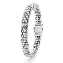 Best LAGOS Silver Station Caviar Bracelet | 9Mm