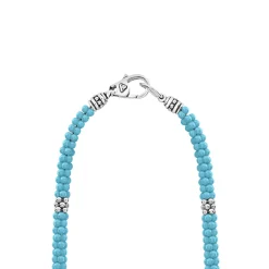 Hot LAGOS Silver Station Ceramic Beaded Necklace 5Mm