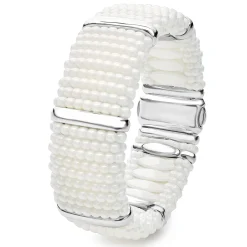 Store LAGOS Silver Station Statement Ceramic Caviar Bracelet | 23Mm