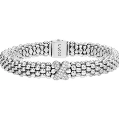 Discount LAGOS Silver X Caviar Diamond Bracelet | 9Mm