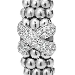 Discount LAGOS Silver X Caviar Diamond Bracelet | 9Mm