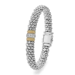 Clearance LAGOS Single Station Diamond Caviar Bracelet | 9Mm