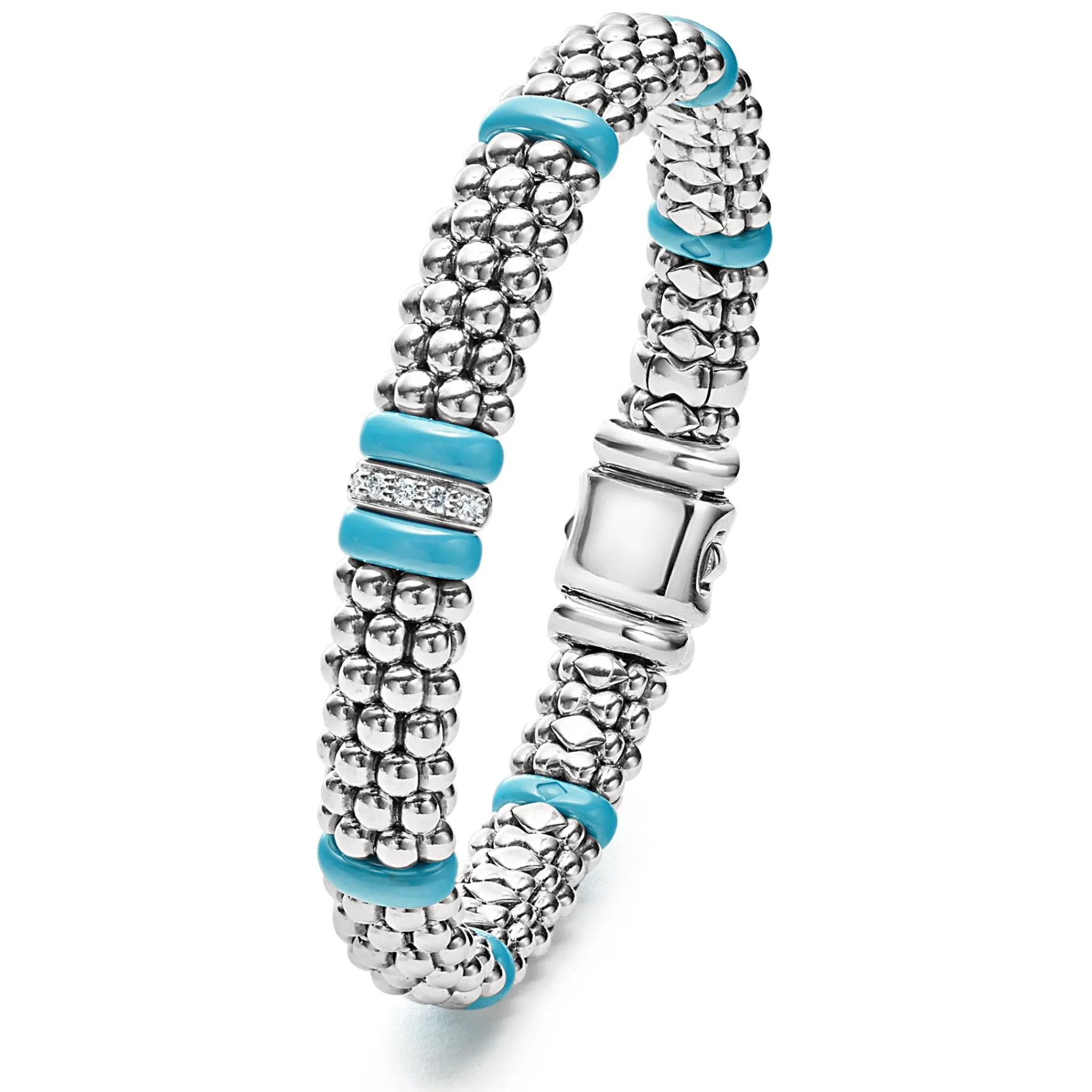 Best Sale LAGOS Single Station Diamond Caviar Bracelet | 9Mm