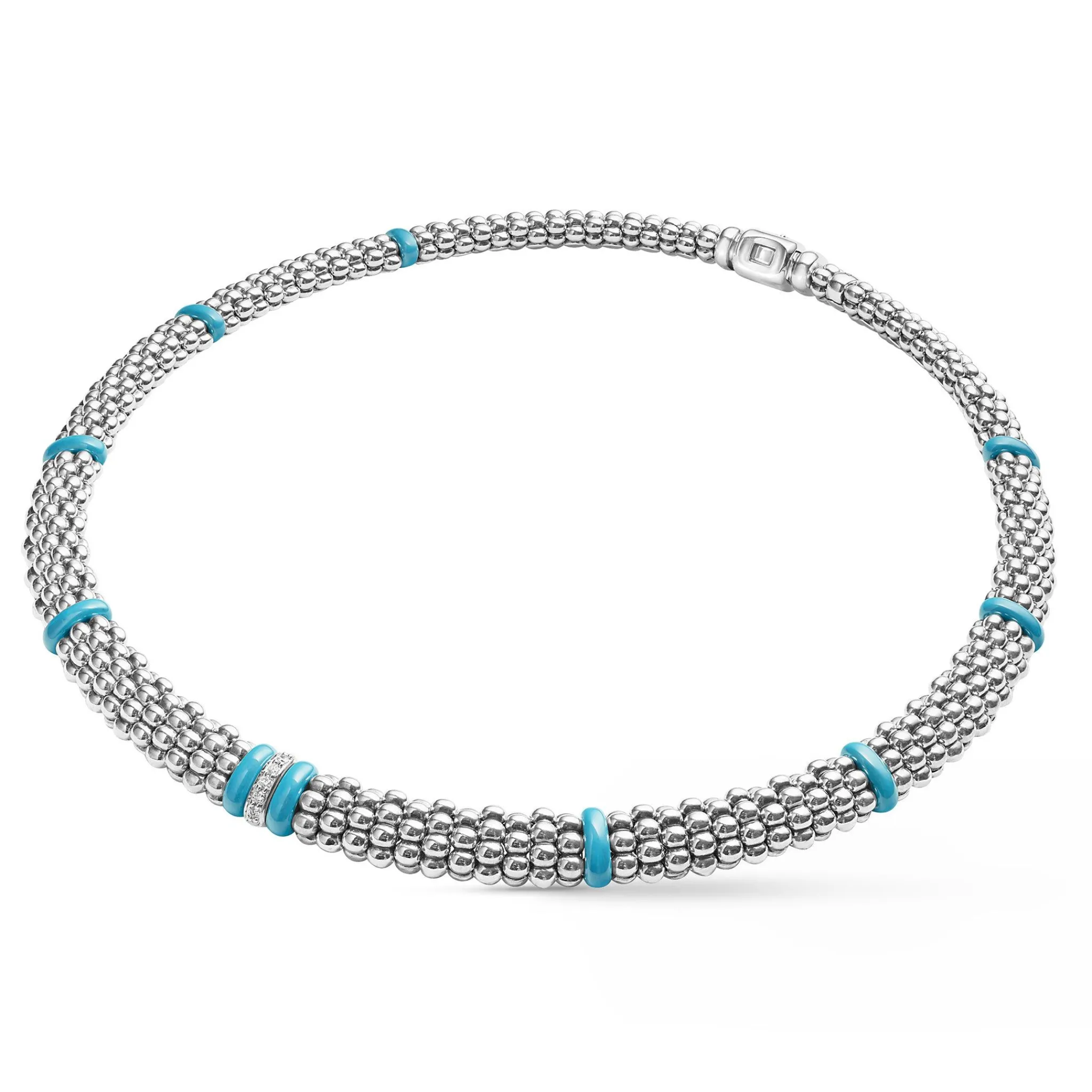 New LAGOS Single Station Diamond Caviar Necklace