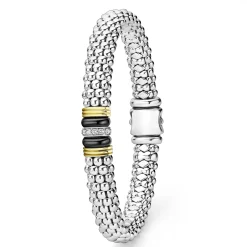 Shop LAGOS Single Station Diamond Caviar Bracelet | 9Mm