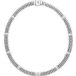 Fashion LAGOS Single Station Diamond Caviar Necklace
