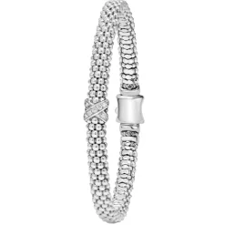 Store LAGOS Single Station X Silver Diamond Bracelet | 6Mm