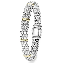 Clearance LAGOS Six Gold Station Caviar Bracelet | 9Mm