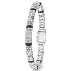 Cheap LAGOS Six Station Diamond Caviar Bracelet | 6Mm