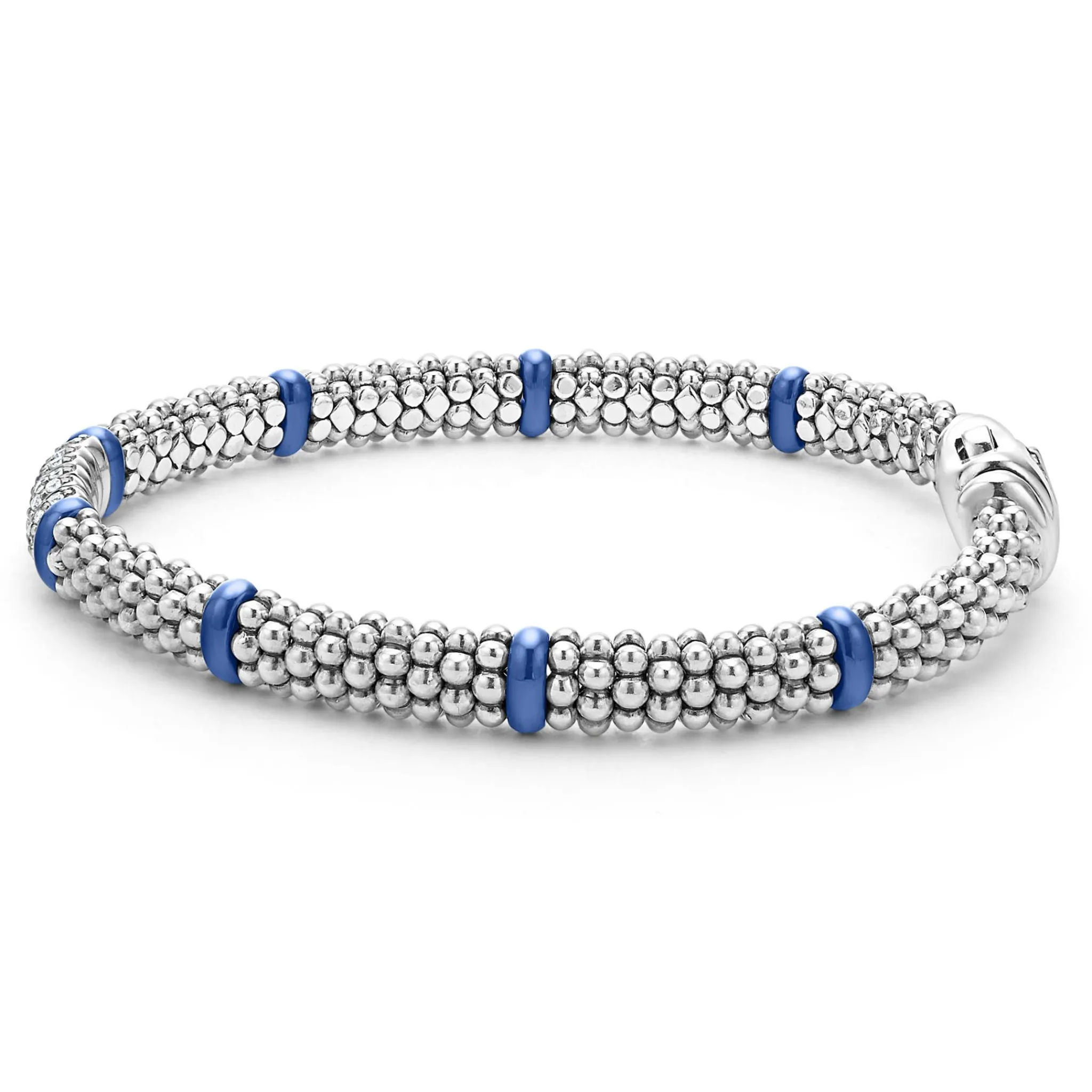 Best Sale LAGOS Six Station Diamond Caviar Bracelet | 6Mm