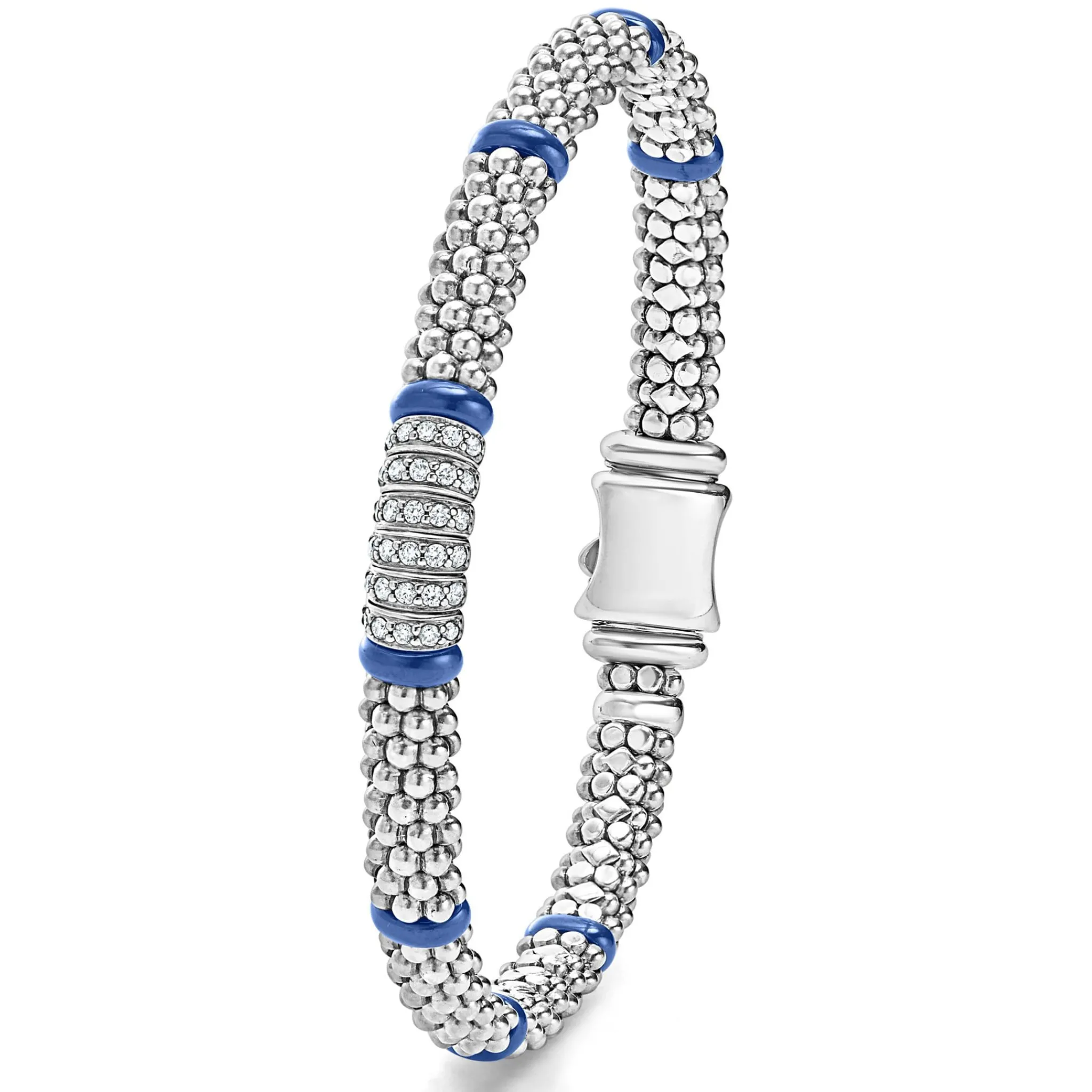 Best Sale LAGOS Six Station Diamond Caviar Bracelet | 6Mm