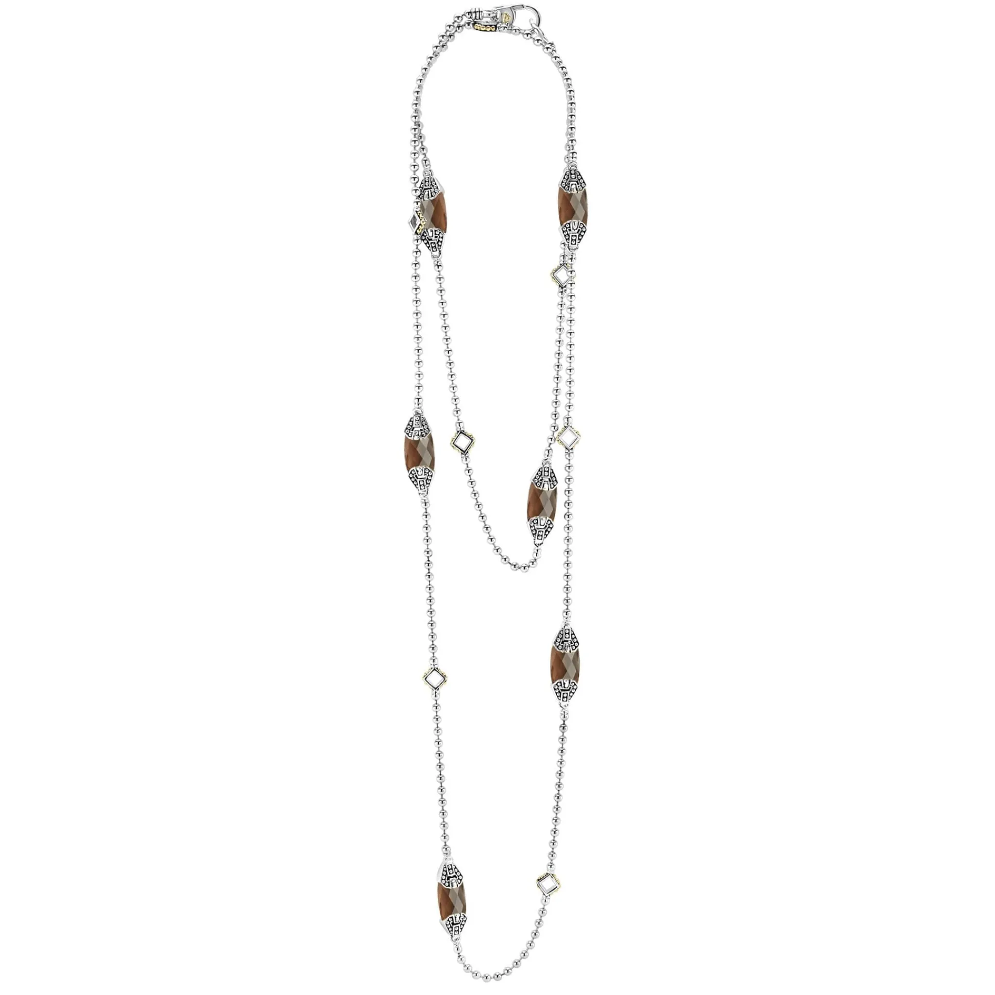 Clearance LAGOS Six Station Smokey Quartz Necklace