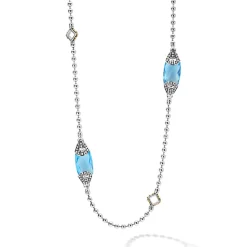 Store LAGOS Six Station Swiss Blue Topaz Necklace
