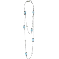 Store LAGOS Six Station Swiss Blue Topaz Necklace