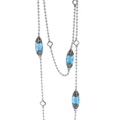 Store LAGOS Six Station Swiss Blue Topaz Necklace